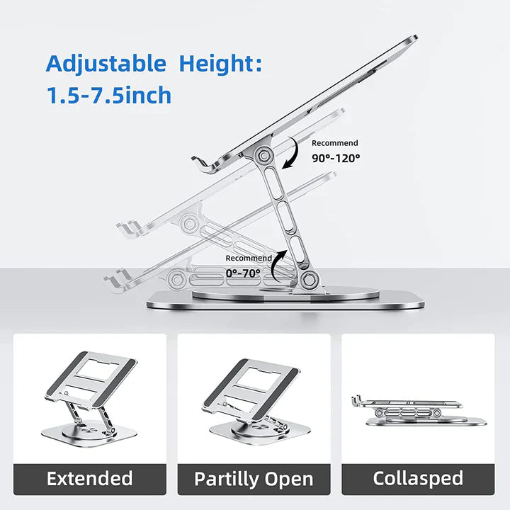 Lappy 360° | Height-Adjustable Aluminum Laptop Stand