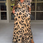 Lavena women's dress with leopard print