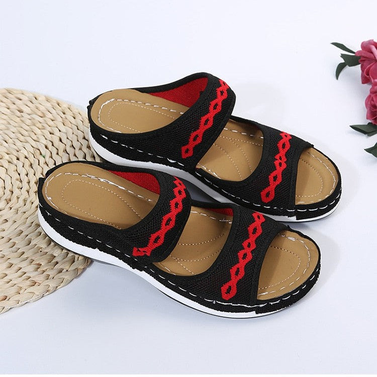 Beautiful Retro Slip-On Orthopedic Sandals