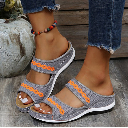 Beautiful Retro Slip-On Orthopedic Sandals