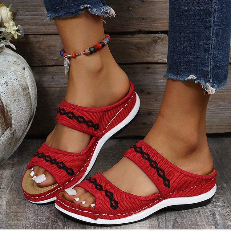 Beautiful Retro Slip-On Orthopedic Sandals