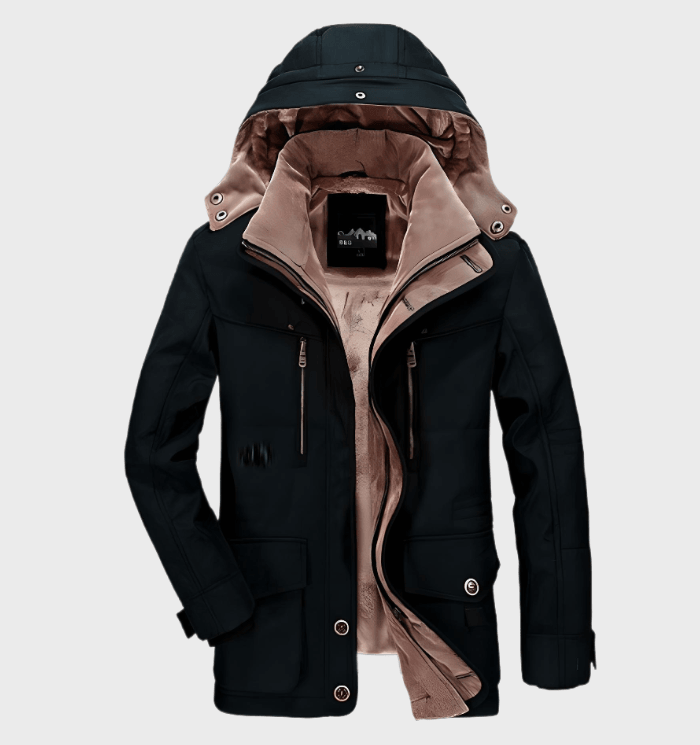 Nelson | Thick Winter Coat For Men With Hood And Deep Pockets