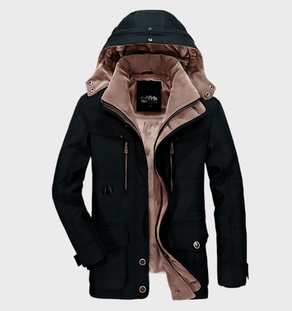 Nelson | Thick Winter Coat For Men With Hood And Deep Pockets