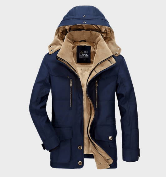 Nelson | Thick Winter Coat For Men With Hood And Deep Pockets