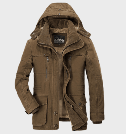 Nelson | Thick Winter Coat For Men With Hood And Deep Pockets