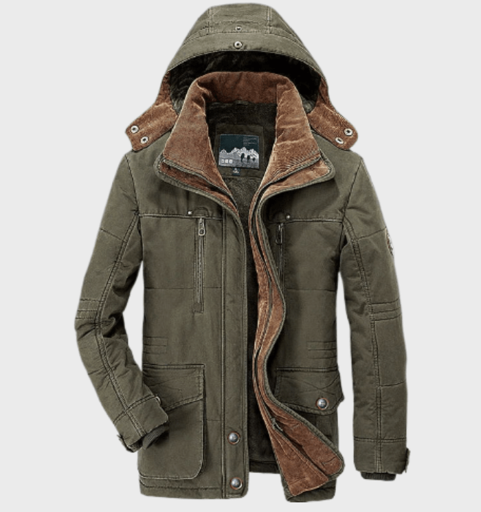 Nelson | Thick Winter Coat For Men With Hood And Deep Pockets