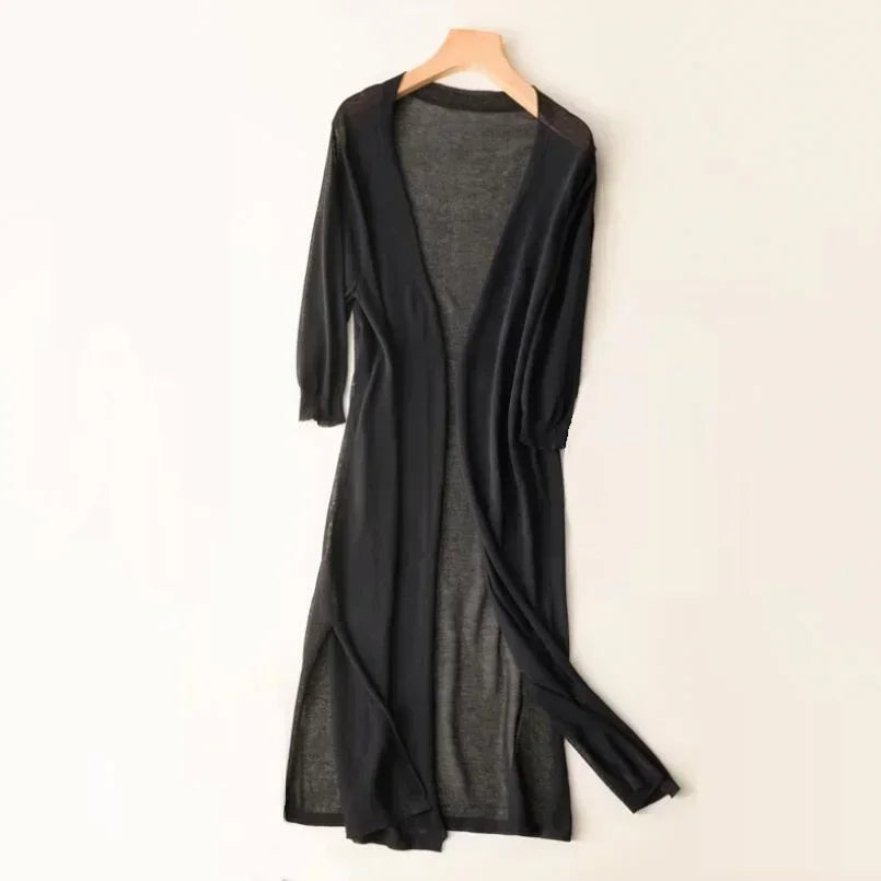 Rikke-Mai | Lightweight Long Cardigan For Women