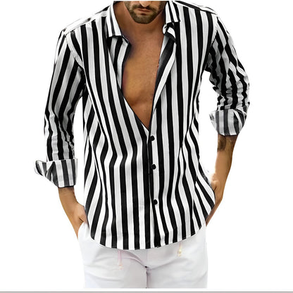 Nickos men's striped polo shirt