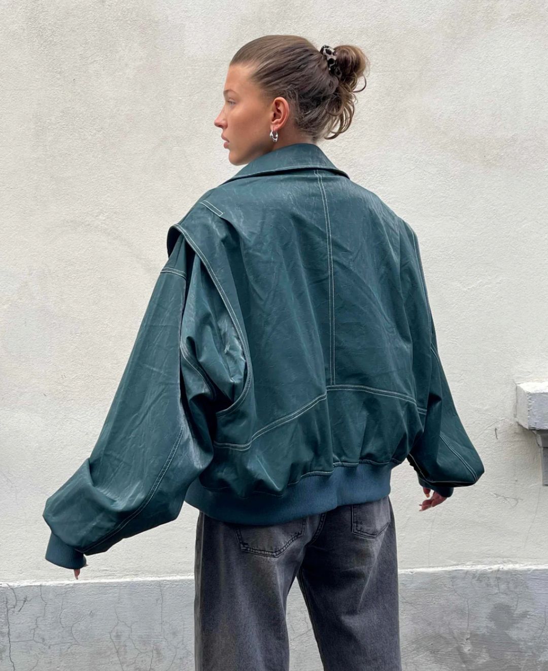 Agnete | Oversized Zip Up Bomber Jacket For Fall