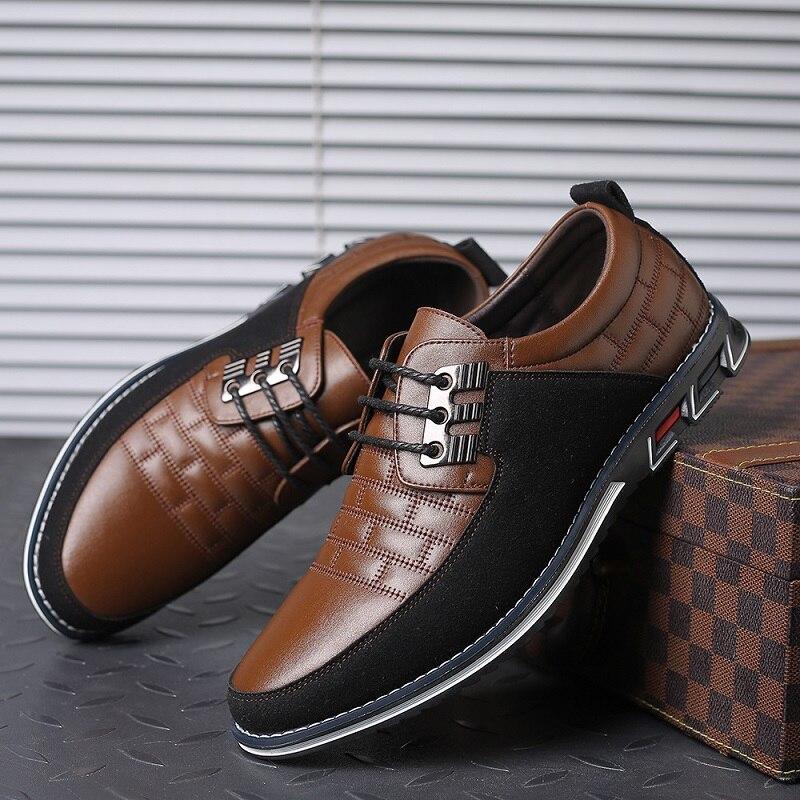 Oxford Derby orthopedic leather shoes