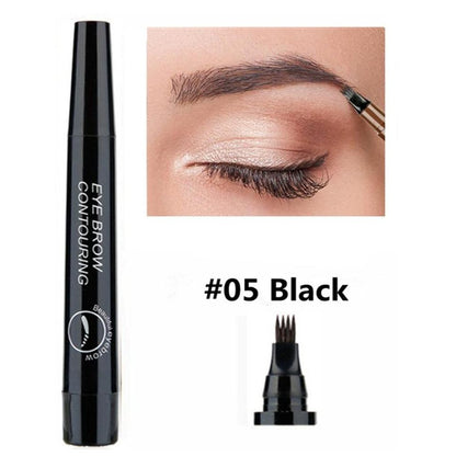 Liquid eyebrow pencil points