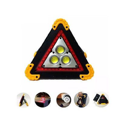 Poslo Rechargeable LED Emergency Triangle Light for Car