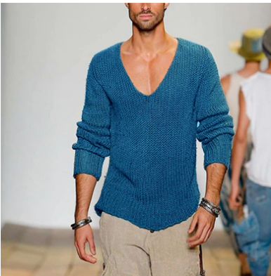 Raven | Men's Knitted V-Neck Sweater For Winter