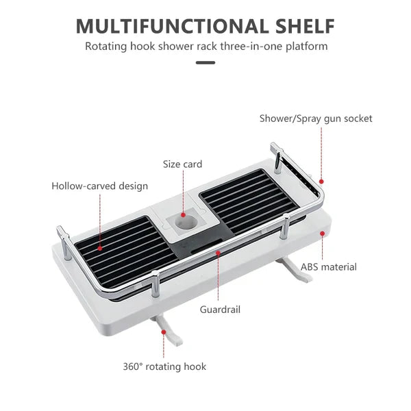 Rackino multifunctional storage shelf without holes.