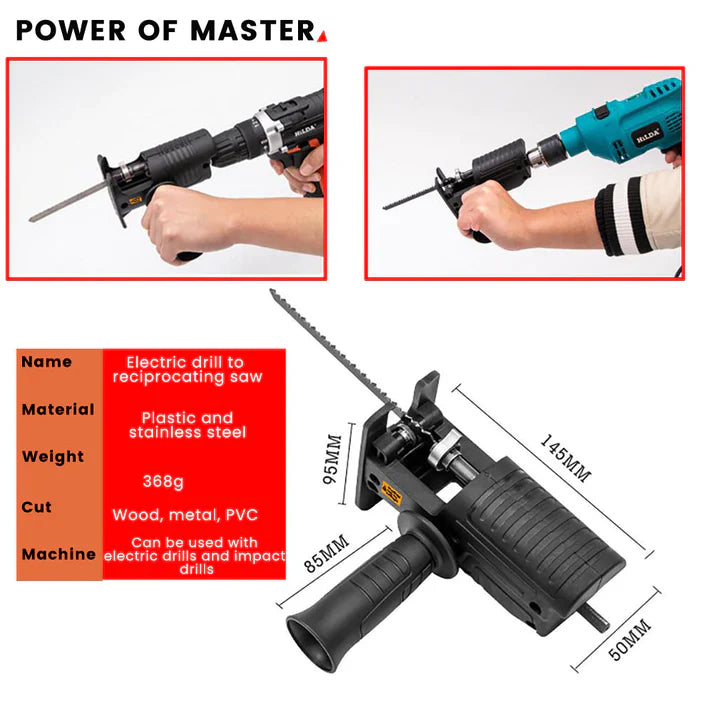 Recipro Saw Adapter for Drill