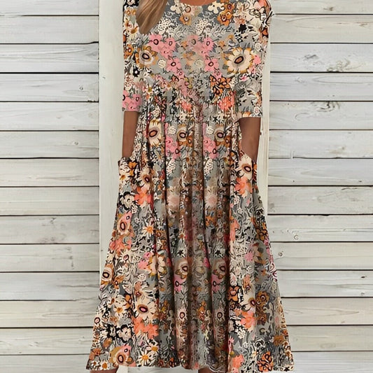 Revalda dress with floral pattern