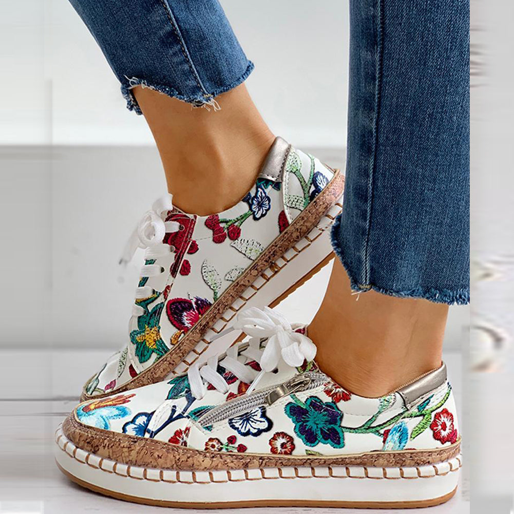 Amellie | Gaia Floral Pattern Sneakers For Women