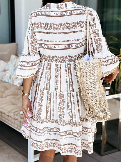 Inaria | Lightweight Boho Dress With A Cheerful Pattern