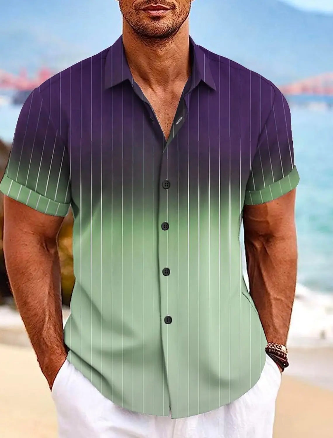 Luvers | Men's Shirt With Color Gradient