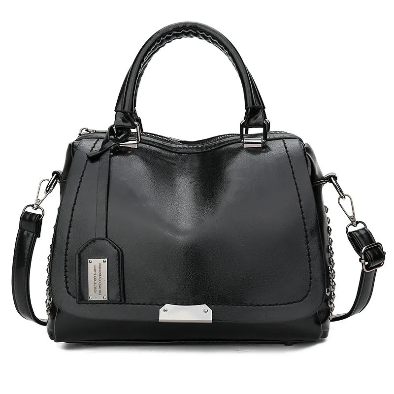 Elvandra | Ladies Leather Shoulder Bag Vintage Style