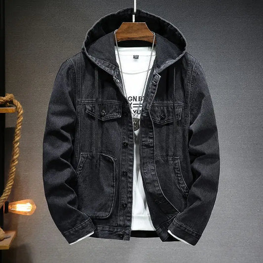 Trille | Denim Man Jacket with Hood for a Casual Look