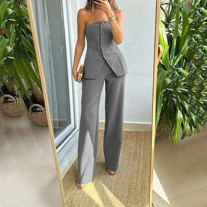 Aline | Stylish Strapless Jumpsuit For The Summer