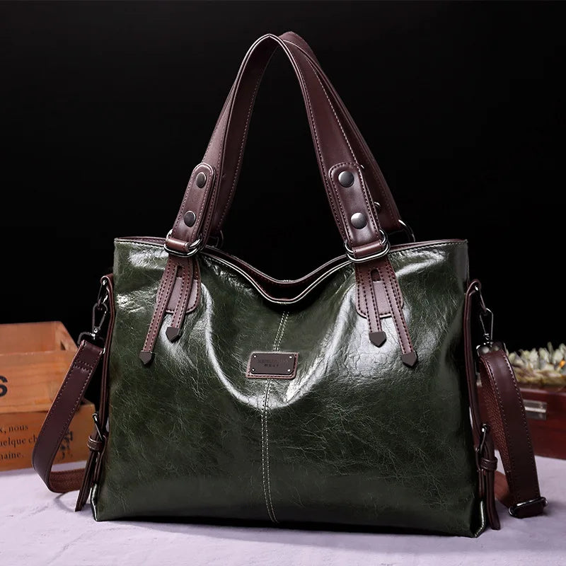 Velvina | Ladies Leather Handbag With Adjustable Strap