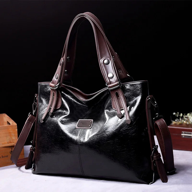 Velvina | Ladies Leather Handbag With Adjustable Strap