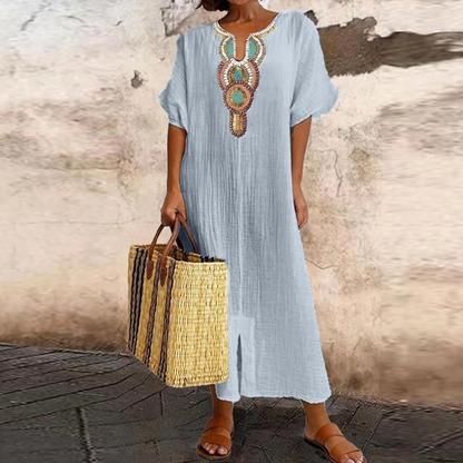 Jazze | Fashionable Maxi Dress With Short Sleeve