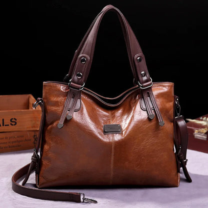 Velvina | Ladies Leather Handbag With Adjustable Strap