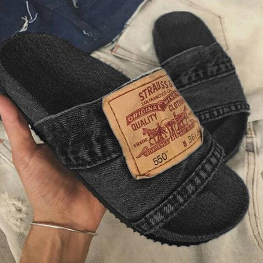 Without denim slippers for women