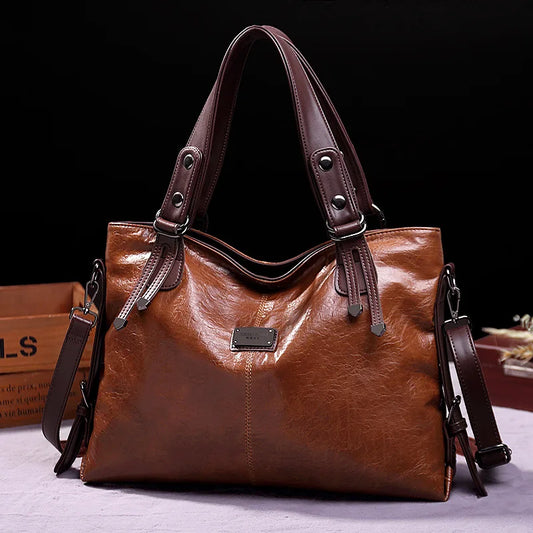 Velvina | Ladies Leather Handbag With Adjustable Strap