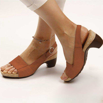 Shalin orthopedic sandals with heels