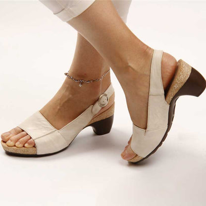 Shalin orthopedic sandals with heels