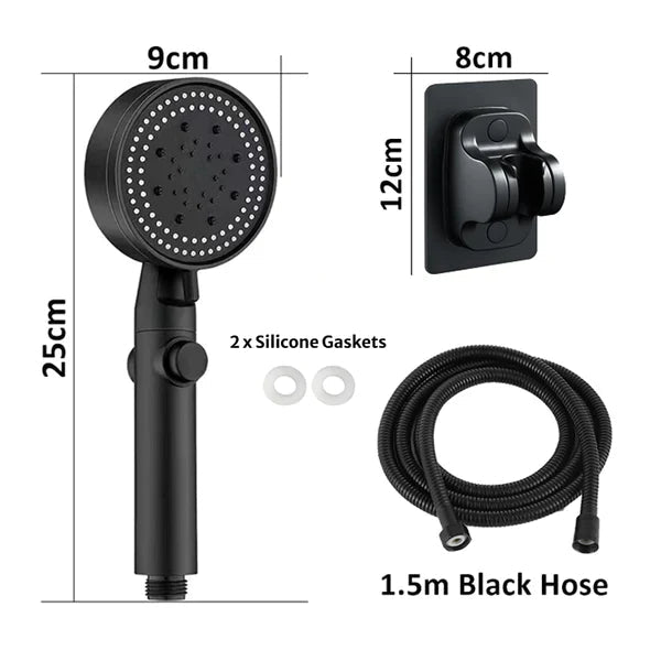 Shawee high-pressure showerhead with 5 modes