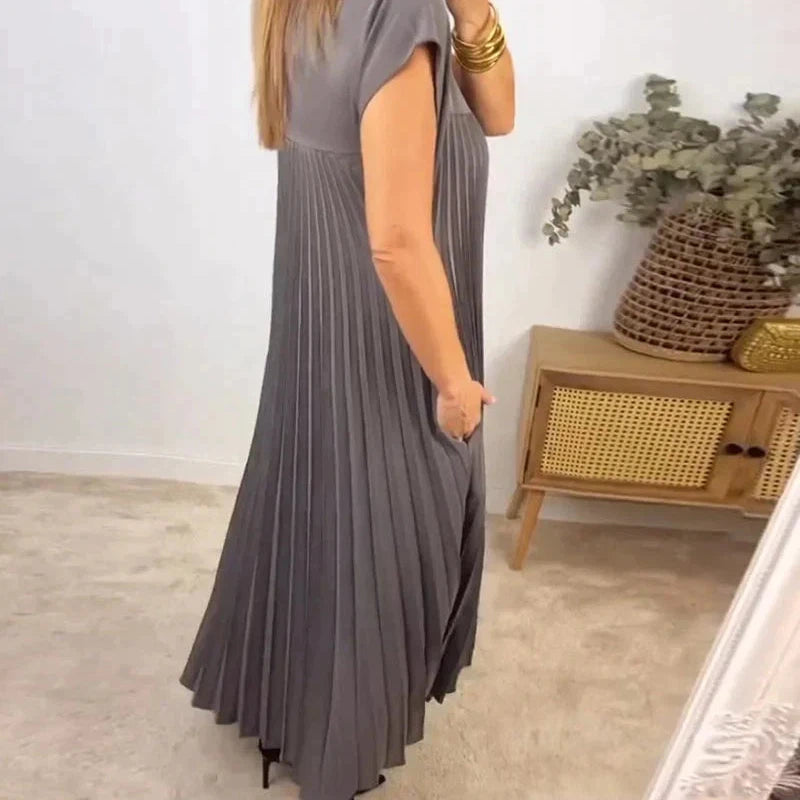 Sheria Elegant Pleated Dress