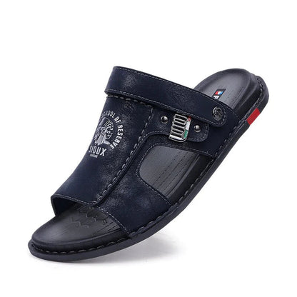 Sioux Orthopedic Leather Sandals | Men