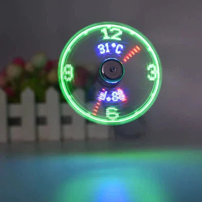 Sissy USB LED clock fan with real-time display function