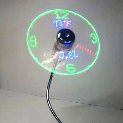 Sissy USB LED clock fan with real-time display function