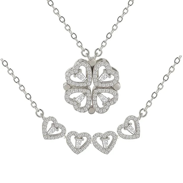 Sivan | Magnetic Clover & Hearts Necklace