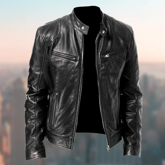 Lars | Men's Leather Jacket With Striking Design