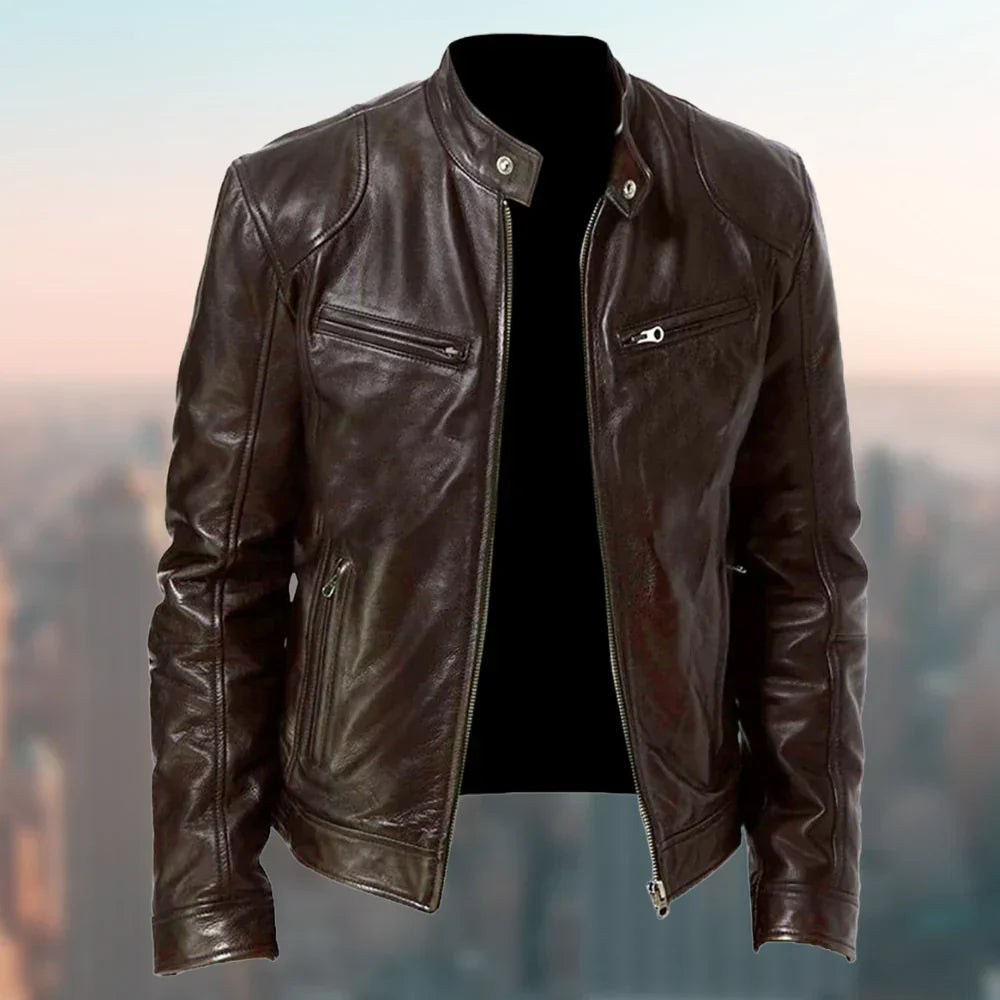 Lars | Men's Leather Jacket With Striking Design