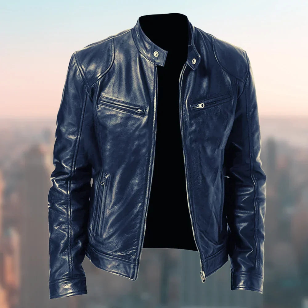 Lars | Men's Leather Jacket With Striking Design