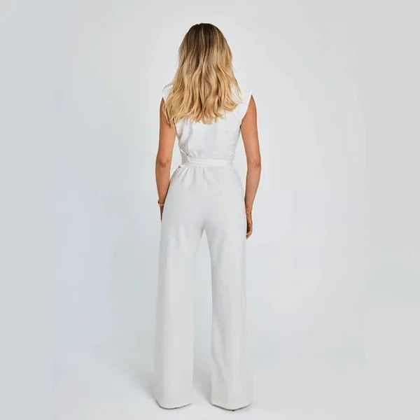 Torex sleeveless jumpsuit with wide leg for women