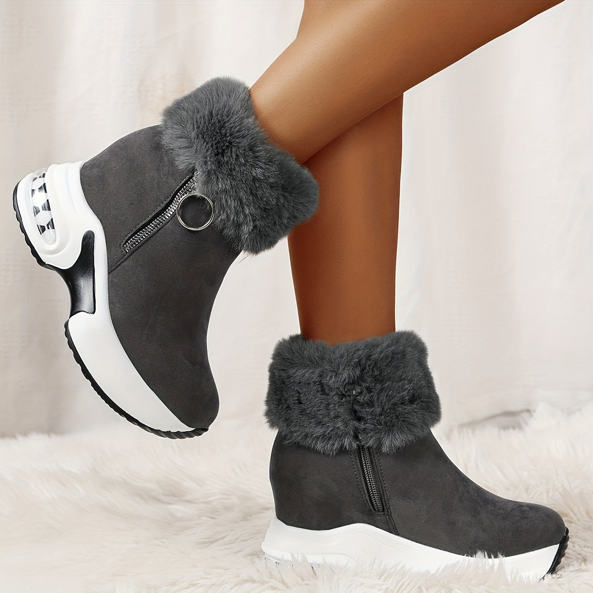 U-Warm Comfortable Boots with Side Zipper