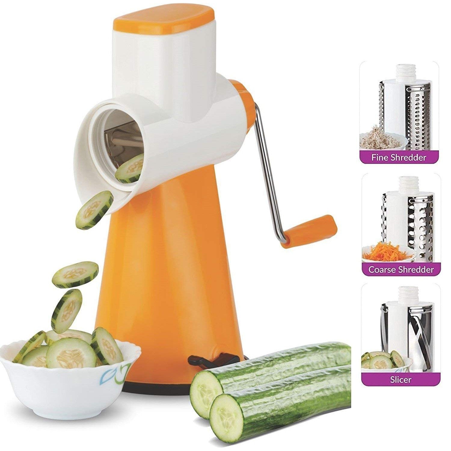 Veganor 4 in 1 Rotary Vegetable Grater & Slicer