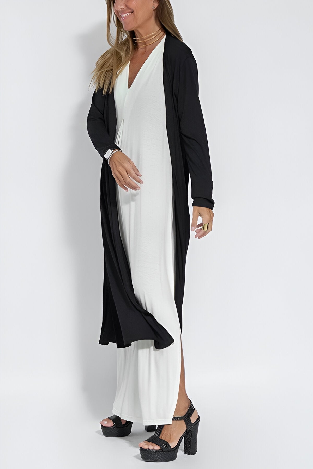 Elolong | Elegant Long Dress + FREE Matching Cardigan