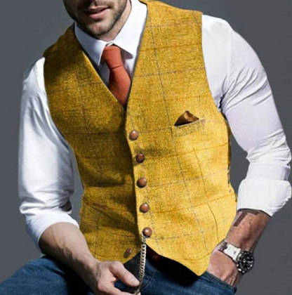 Zaynios | Checked Vest For Men