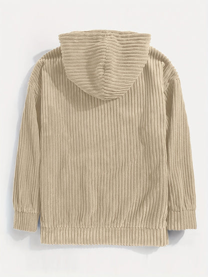 Halvia | Structured Corduroy Hoodie