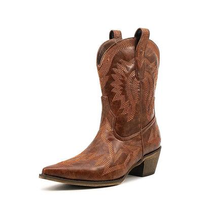 Sinaa | Classic Western Leather Cowboy Boots For Women